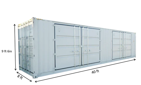 40ft High Cube Container with 2 Side Doors