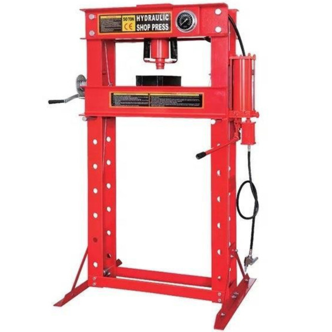 50 Ton Capacity Hydraulic Shop Press, Heavy Duty Pressing (HSP50T)